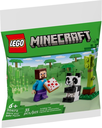LEGO 30672 MINECRAFT Steve i mała panda