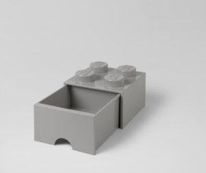 LEGO Pojemnik 4 Szuflada Szara
