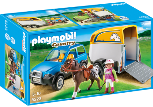 PLAYMOBIL 5223 Samochód z przyczepą dla konia