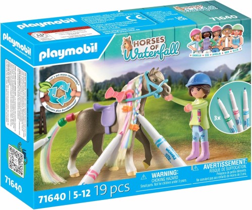 PLAYMOBIL 71640 HORSES OF WATERFALL Kreatywny zestaw z koniem i pisakami