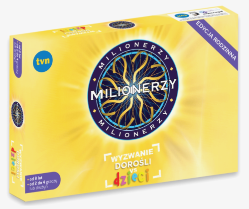 TM TOYS 460375 Gra Milionerzy Wyzwanie Dorośli VS Dzieci