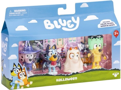BLUEY BLU17655 Zestaw 4 figurek Halloween