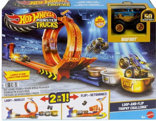 HOT WHEELS JBX64 Tor pętla Skok po trofeum 50 lat Bigfoot