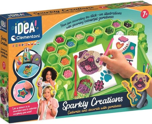 CLEMENTONI 18742 IDEA Laboratorium ozdób Błyszczące naklejki 3D