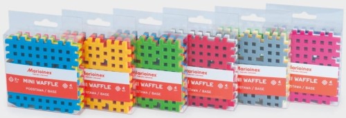 MARIOINEX 902608 Miękkie klocki Mini Wafle Podstawa 4szt MIX