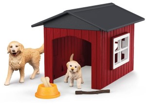 SCHLEICH SLH 42722 FARM WORLD Buda dla psa z golden retrieverami