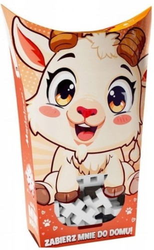 MARIOINEX 906941 Miękkie klocki waflowe POCKET PETS Koziołek