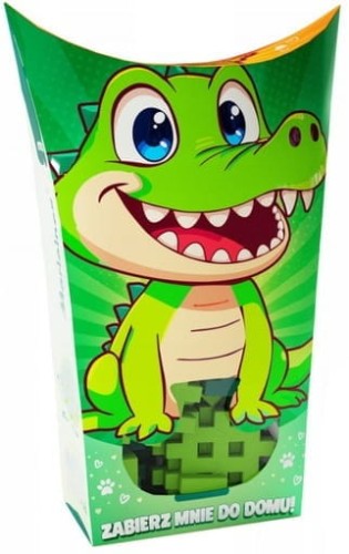 MARIOINEX 906910 Miękkie klocki waflowe POCKET PETS Krokodyl