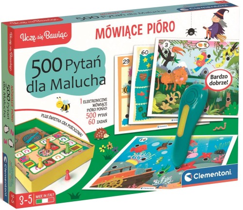 CLEMENTONI 50944 UCZĘ SIĘ BAWIĄC Mówiące pióro 500 pytań dla Malucha