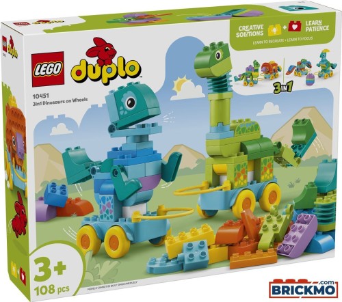 LEGO Duplo 10451 3 w 1 Dinozaury na kółkach