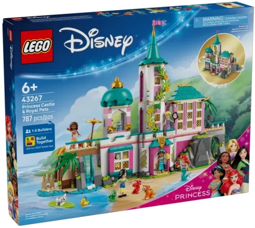 LEGO Disney 43267 Zamek księżniczek i królewskie zwierzaki