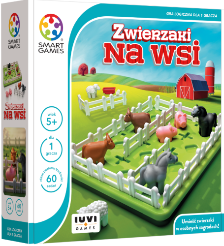 SMART GAMES SG091 Zwierzaki Na Wsi gra logiczna