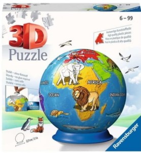 RAVENSBURGER 24751 Puzzle 3D Globus dla dzieci 72 części