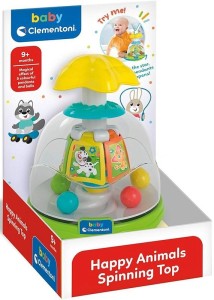 CLEMENTONI 17945 BABY Kolorowy bączek Happy Animals