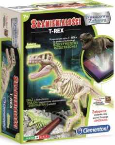CLEMENTONI 50858 NAUKOWA ZABAWA T-Rex Fluo skamieniałości