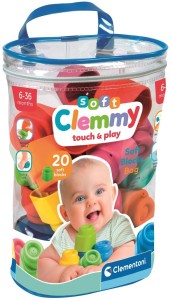 CLEMENTONI 17877 CLEMMY Miękkie klocki woreczek 20 szt