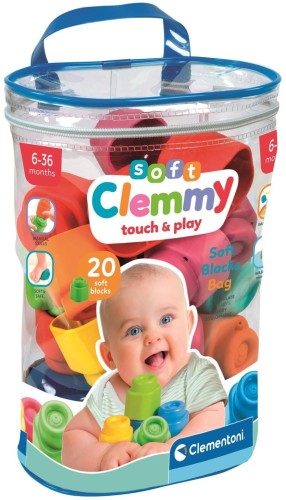 Clementoni 17877 CLEMMY Miękkie klocki woreczek 20 szt