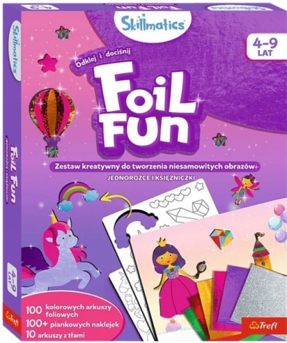 SKILLMATICS 62602 TREFL Foil Fun Jednorożce i księżniczki