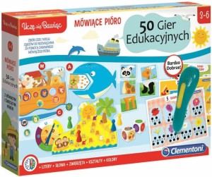 Clementoni 50650 UCZĘ SIĘ BAWIĄC Mówiące pióro 50 gier edukacyjnych