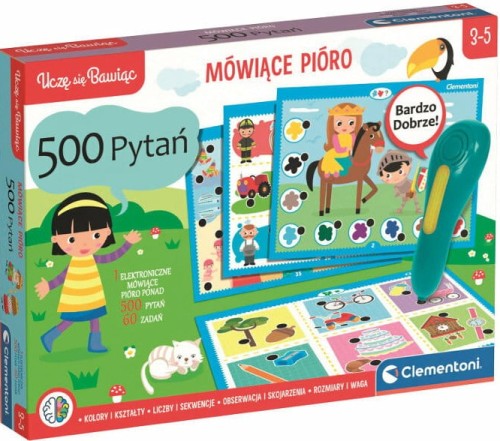 Clementoni 50782 UCZĘ SIĘ BAWIĄC Mówiące pióro 500 pytań