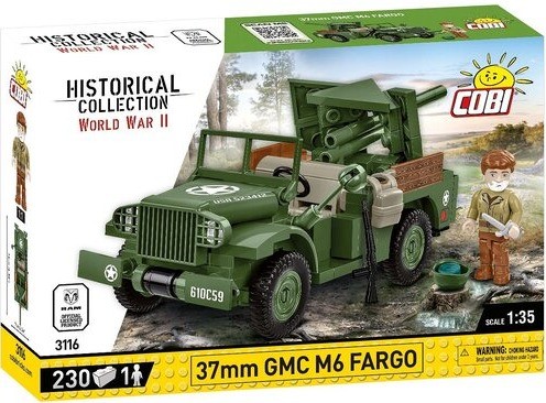 COBI 3116 HISTORICAL COLLECTION Lekki pojazd pancerny 37 mm GMC M6 Fargo