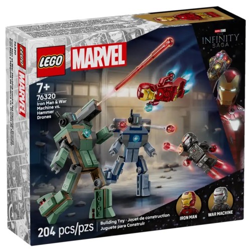 LEGO Super Heroes 76320 Iron Man i War Machine kontra drony Hammera