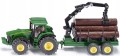 SIKU S1954 Farmer Traktor z przyczepą leśną
