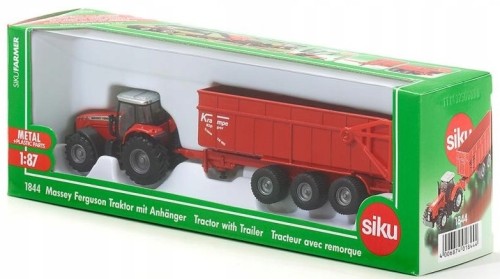 SIKU S1844 Farmer Massey Ferguson z przyczepą