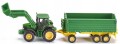 SIKU S1843 Farmer John Deere z przyczepą i ładowarką
