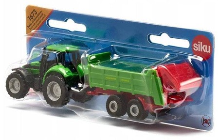 SIKU S1673 16" Traktor z przyczepą