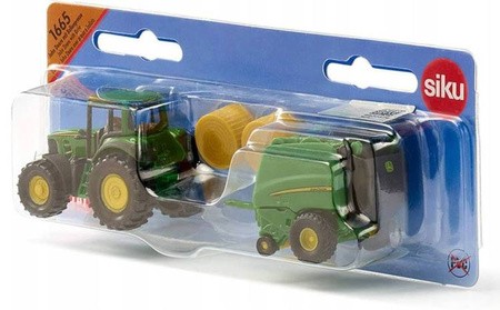 SIKU S1665 16" Traktor John Deere z prasą
