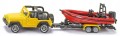 SIKU S1658 16" Jeep z łodzią