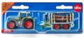 SIKU S1645 16" Traktor z leśną przyczepą