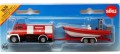 SIKU S1636 16" Straż pożarna Unimog z łodzią