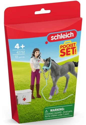 Schleich 42752 Zestaw do Pielęgnacji Koni ze Źrebakiem Trakeńskim