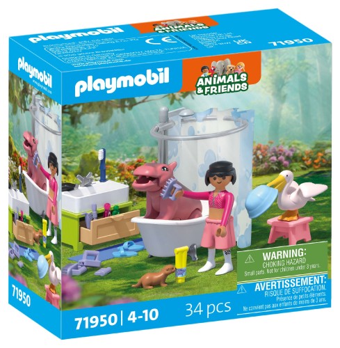 PLAYMOBIL 71950 ANIMALS & FRIENDS Zwierzęta w Kąpieli