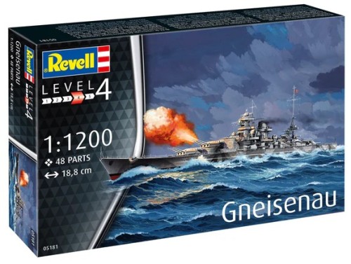 Revell 75181 Battleship Gneisenau - Starter Kit
