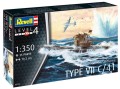 Revell 75154 German Submarine Type VII C/41 - Starter Kit