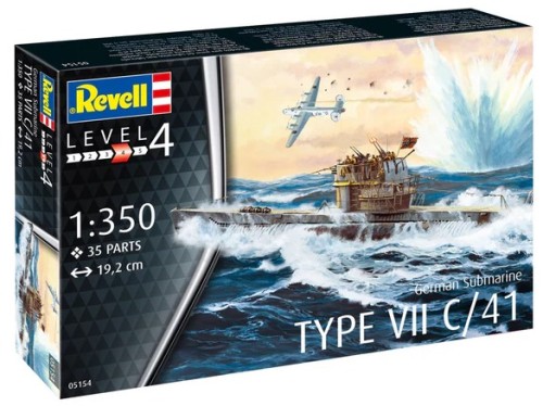 Revell 75154 German Submarine Type VII C/41 - Starter Kit