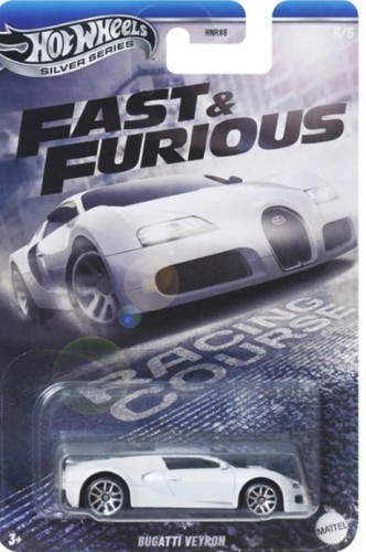 Hot Wheels HNR88 JBY43 Silver Series F&F Bugatti Veyron