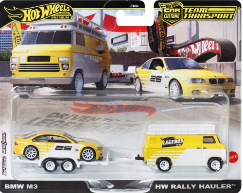 Hot Wheels JFM93 TEAM TRANSPOPRT BMW M3 & HW Rally Hauler