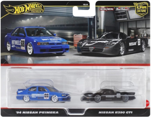 Hot Wheels HBL96 HRR74 PREMIUM '94 Nissan Primera & Nissan R390 GT1
