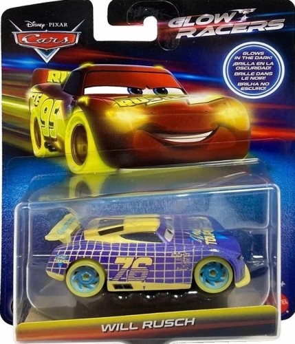 Cars HPG76 HVF08 GLOW RACERS Will Rusch Świecący w ciemności