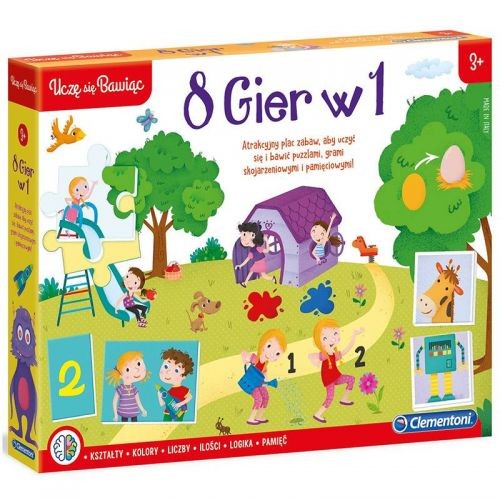 Clementoni 50089 Uczę się bawiąc! 8 gier w 1