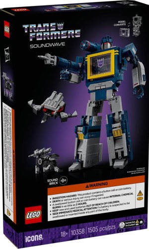 LEGO 10358 ICONS Transformers: Soundwave 2 w 1