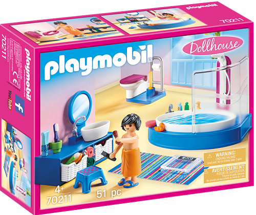 PLAYMOBIL 70211 Dollhouse Łazienka z wanną
