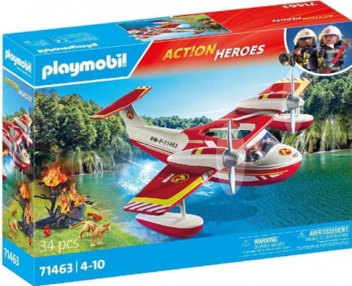 PLAYMOBIL 71463 ACTION HEROES Samolot straży pożarnej z funkcją gaszenia pożaru