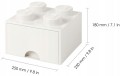 LEGO ® Pojemnik 4 szuflada biała