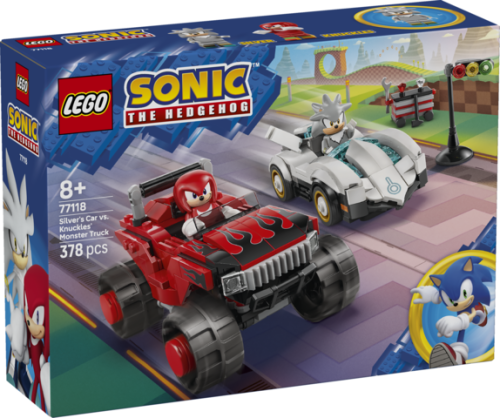 LEGO Sonic 77118 Silver w samochodzie kontra Knuckles w monster trucku