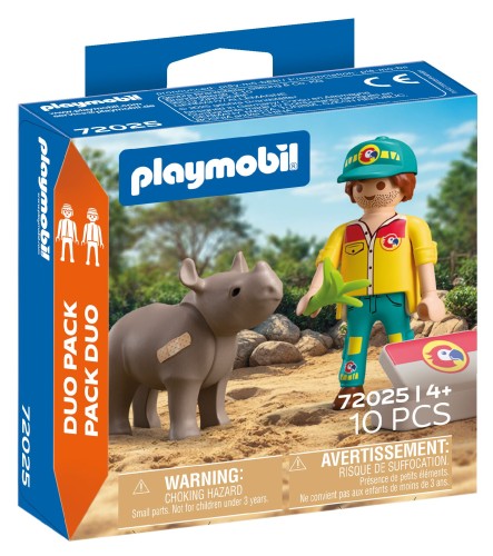 PLAYMOBIL 72025 DuoPack Strażnik leśny z nosorożcem